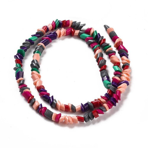 1 fil de perles en verre coloré pour création de bijoux bohèmes style plage été