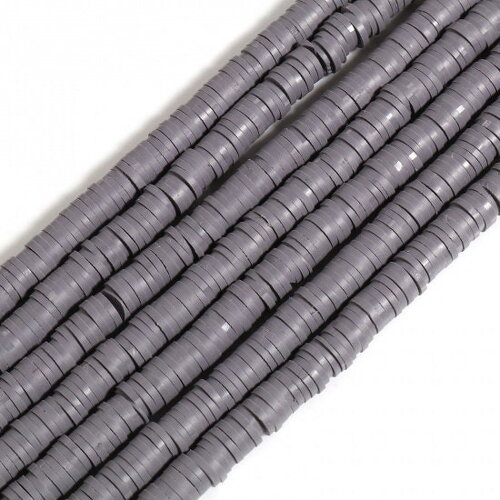 Perles heishi gris 350 perles rondelles pâte polymère 6mm perles pour la fabrication de bijoux
