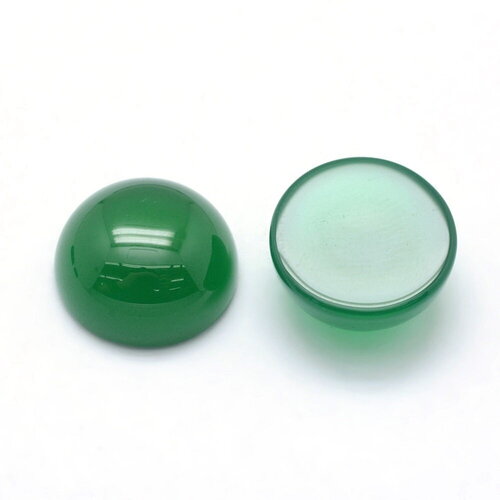 Cabochon rond en pierre agate naturelle 12 mm agate cabochon d'onyx verte vendu à l'unité