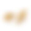 Pendentif coquillage doré 18 mm breloque coquille plaquée or 18k - unité
