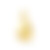 Pendentif fruit en acier inoxydable doré 17 mm breloque fruit poire doré