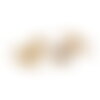 Clou d'oreille goutte doré support boucle d'oreille goutte en acier inoxydable doré 10x6 mm