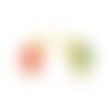 2 breloques coquillage email multicolore 11 mm