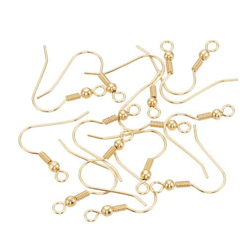 10 boucles d'oreilles crochet 20 mm en acier inoxydable crochet doré
