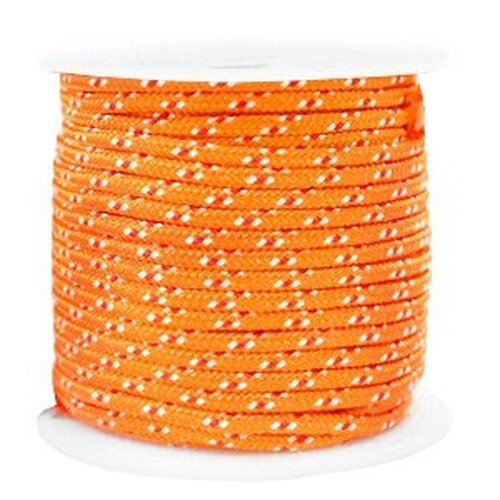 Cordon en polyester 2 mm cordon pour bijoux cordelette orange longueur 1 mètre