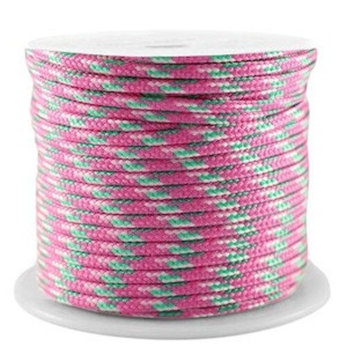 Cordon en polyester 2 mm cordon pour bijoux cordelette rose longueur 1 mètre
