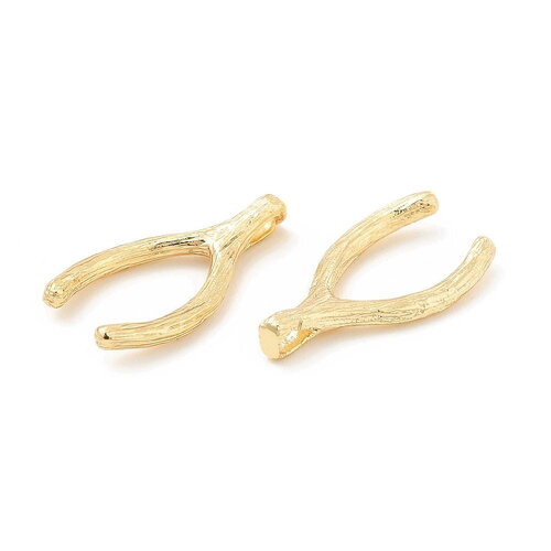 Pendentif os doré plaqué ou 17 mm breloque porte bonheur os
