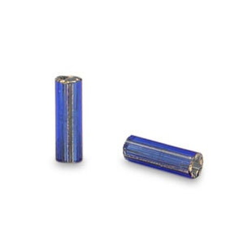 Perles bugles 6 mm perles rocaille bleu royale tube perle tube en verre - 10 grammes