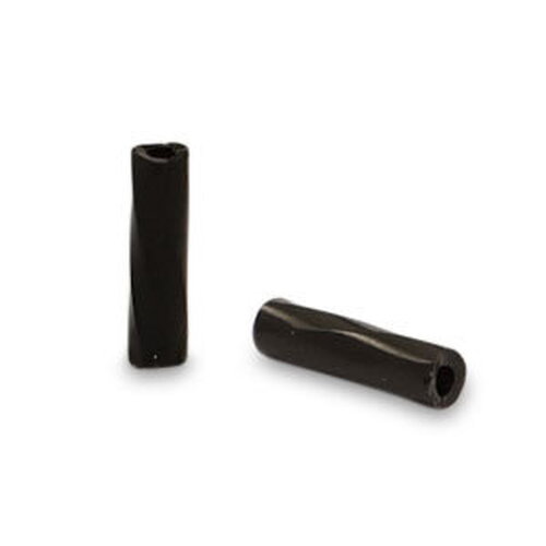 Bugles twist 6 mm perles rocaille noir tube perle tube en verre - 10 grammes