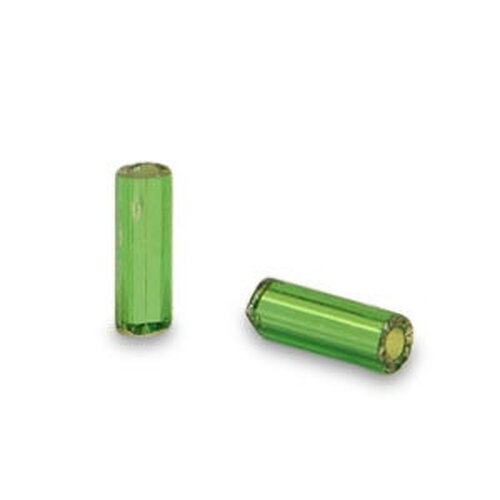 Perles bugles 6 mm perles rocaille verte tube perles tube en verre - 10 grammes