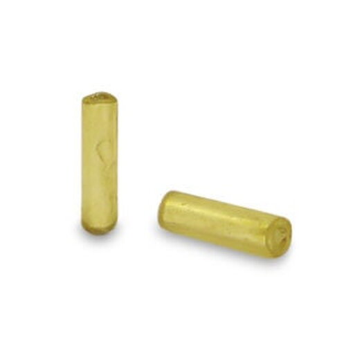 Perles bugles 6 mm perles rocaille doré verdâtre tube perle tube en verre - 10 grammes