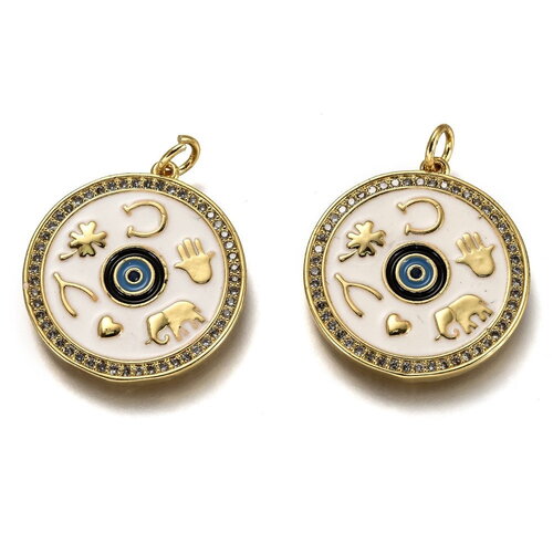 Pendentif constellation plaqué or 18 carats et cristal micro pavé de zircons 24 mm , pendentif céleste , pendentif astrologie aa-29