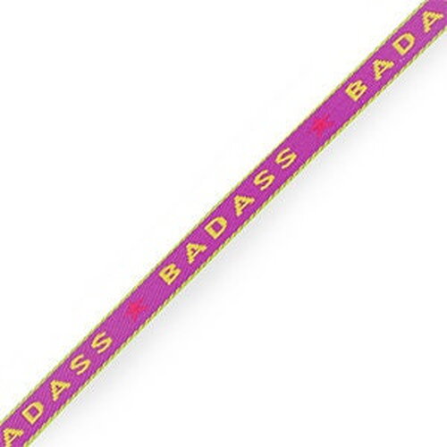 1 métré ruban à message tissé badass pour bracelet 10 mm de largeur - 88382