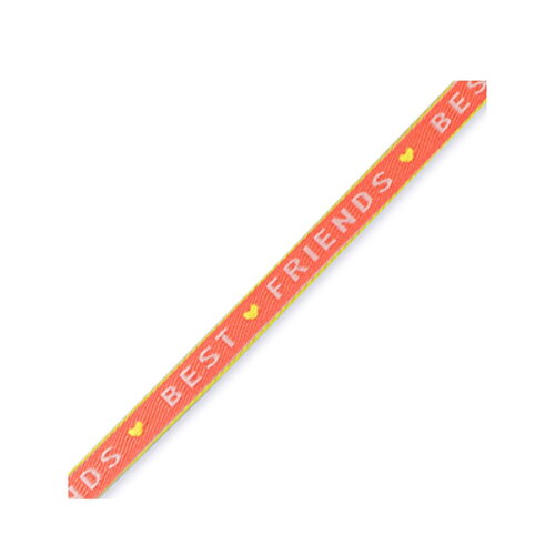 1 métré ruban à message tissé best friends ruban pour bracelet 10 mm de largeur texte best friends