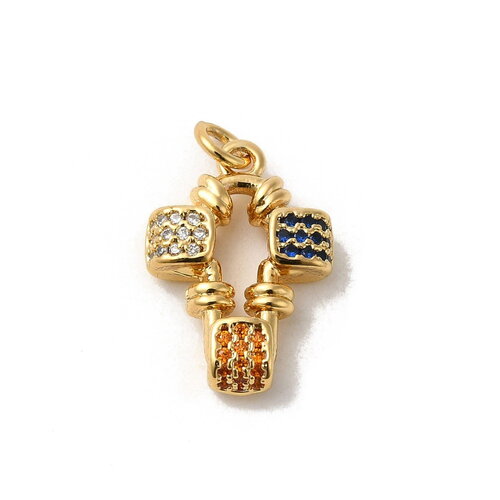Pendentif croix doré plaqué ou 18 mm pendentif croix avec zircons cubiques à micro pavés