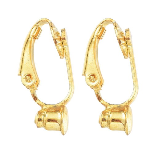 Boucles d'oreilles à clipser en laiton pour oreilles non percées
