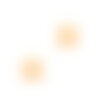 Breloque cœur 5 mm doré plaqué or 24k émaille mini cœur orange