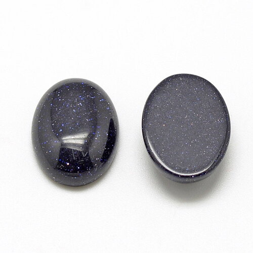 Cabochon ovale goldstone bleu synthétique 14 x 10 mm cabochon goldstone vendu à l'unité