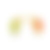 2 breloques coquillage email multicolore 11 mm