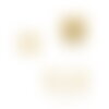 Support boucle d'oreille fleur en acier inoxydable 304 doré 13 mm puce d'oreille fleur doré