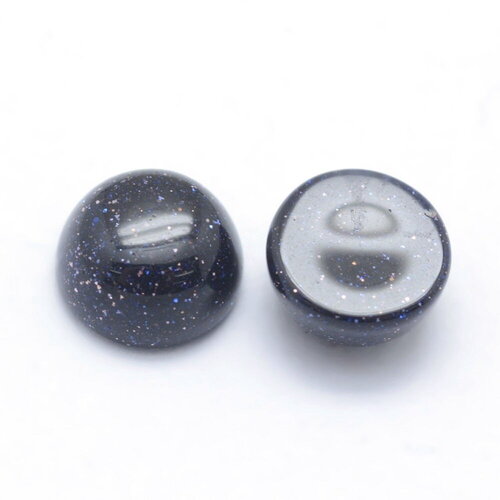 Cabochon rond en pierre dorée cabochon synthétique 6 mm pierre dorée vendu à l'unité
