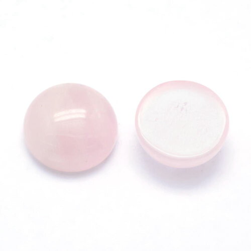 Cabochon rond en quartz rose naturel 12 mm cabochon en quartz rose vendu à l'unité