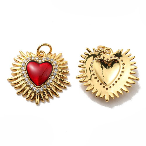 Pendentif cœur ex voto 18 mm pendentif cœur doré