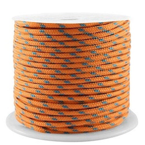 Cordon en polyester 2 mm cordon pour bijoux cordelette orange longueur 1 mètre