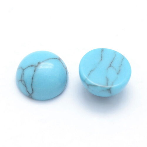 Cabochon rond en pierre turquoise synthétique 6mm cabochon turquoise vendu à l'unité