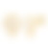 Support boucle d'oreille puce perle ronde en métal doré puce d'oreille perle ronde - 1 paire
