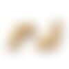 2 mini breloque lune doré 11 x 5 mm breloque lune acier inoxydable doré
