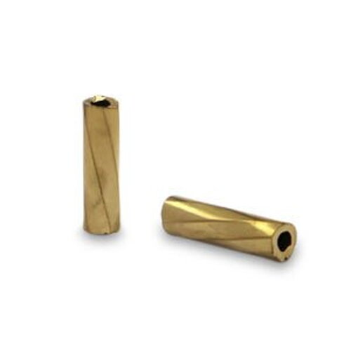 Bugles twist 6 mm perles rocaille doré antique tube perle tube en verre - 10 grammes