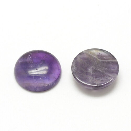 Cabochon rond en pierre améthyste cabochon améthyste 12 mm vendu à l'unité