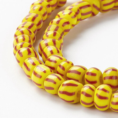 1 fil perles en verre 4,5~5 mm perles intercalaire