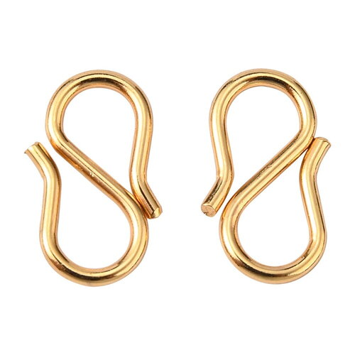 2 fermoirs crochet doré 12,5 mm en acier inoxydable 304