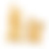 Clou d'oreille fleur en acier inoxydable doré 40 mm puce d'oreille fleur doré
