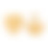 Support boucle d'oreille cœur en acier inoxydable 16 mm puce d'oreille cœur doré