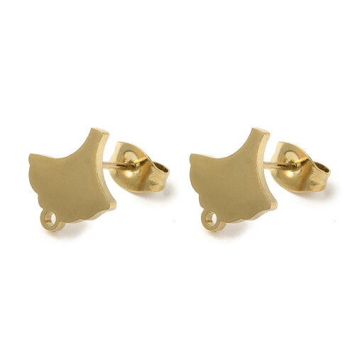 Boucle d'oreilles en acier inoxydable 304 support puce d'oreille doré