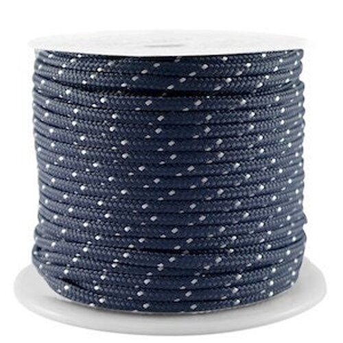 Cordon en polyester 2 mm cordon pour bijoux cordelette bleu marin longueur 1 mètre