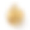 Pendentif fruit en acier inoxydable doré 17 mm breloque fruit durian