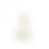 10 pompons beige en coton anneaux doré pompon coton 25 mm
