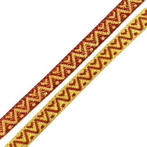 1 métré ruban cœur tissé pour bracelet 10 mm largeur ruban cœurs et points doré-rose - 81990