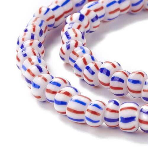1 fil perles en verre 4,5~5 mm perles intercalaire
