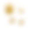 Support boucle d'oreille ovale en acier inoxydable 304 doré 10x7 mm puce d'oreille doré