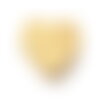 Perle en acier inoxydable doré 11,5 mm perle cœur love