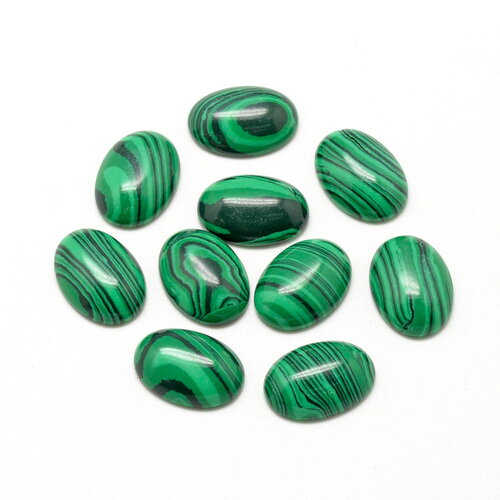 Cabochon ovale malachite synthétique 14 x 10 mm cabochon malachite vendu à l'unité