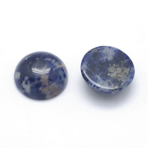 Cabochon rond en pierre naturelle cabochon sodalite 12 mm vendu à l'unité