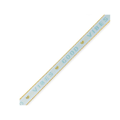 1 ruban à message tissé good vibes ruban pour bracelet 10 mm de largeur texte good vibes - 84215
