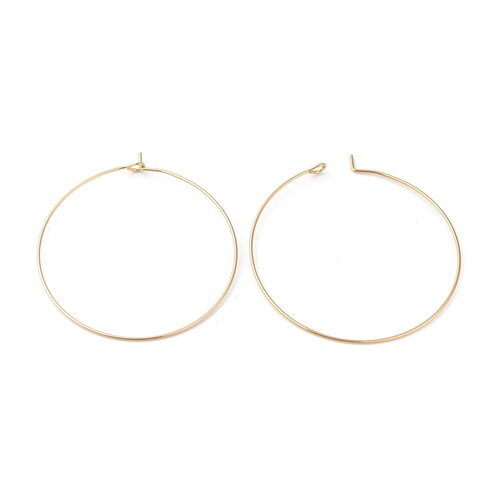 10 créoles dorés 40 mm en acier inoxydable 316 créole doré chirurgical