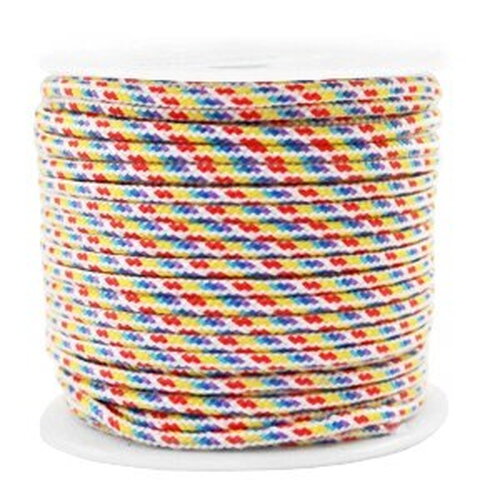 Cordon en polyester multicolore 2 mm cordon pour bijoux cordelette multicolore longueur 1 mètre